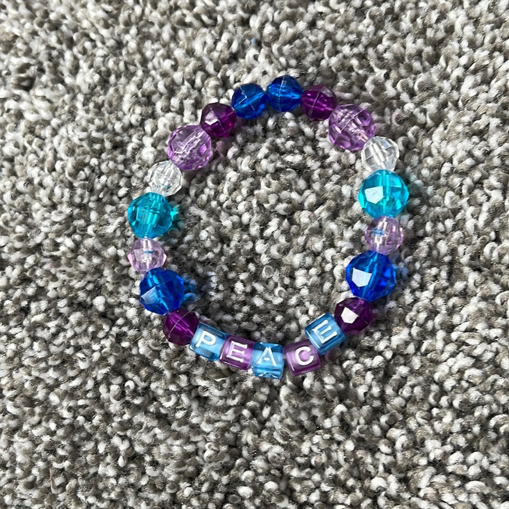 Beaded peace bracelet